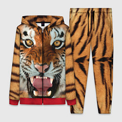 Женский 3D-костюм Взгляд тигра, цвет: 3D-красный