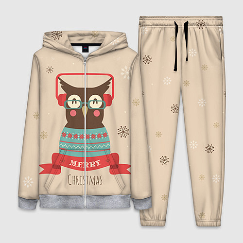 Женский костюм Сова в наушниках / 3D-Меланж – фото 1