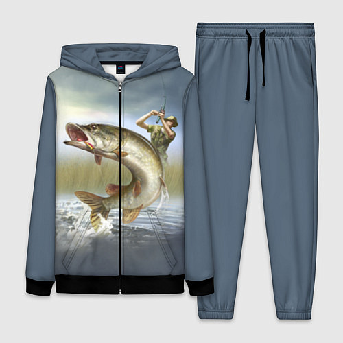 Женский костюм Дерзская щука / 3D-Черный – фото 1