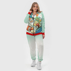 Женский 3D-костюм Дед мороз, цвет: 3D-красный — фото 2