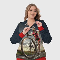 Женский 3D-костюм Велогонщик, цвет: 3D-красный — фото 2