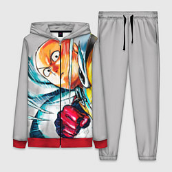 Женский 3D-костюм One Punch Man Rage, цвет: 3D-красный