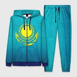 Женский 3D-костюм Флаг Казахстана, цвет: 3D-синий