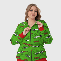 Женский 3D-костюм Sad frogs, цвет: 3D-красный — фото 2