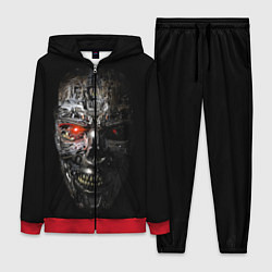 Женский 3D-костюм Terminator Skull, цвет: 3D-красный