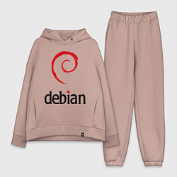 Женский костюм оверсайз Debian, цвет: пыльно-розовый