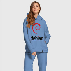 Женский костюм оверсайз Debian, цвет: мягкое небо — фото 2