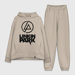 Женский костюм оверсайз Linkin Park, цвет: миндальный