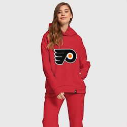 Женский костюм оверсайз Philadelphia Flyers, цвет: красный — фото 2