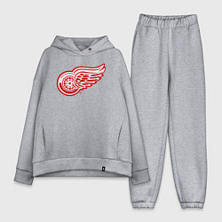 Женский костюм оверсайз Detroit Red Wings, цвет: меланж