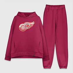 Женский костюм оверсайз Detroit Red Wings, цвет: маджента