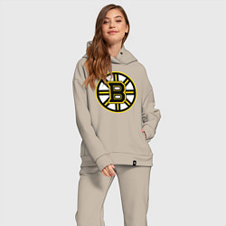 Женский костюм оверсайз Boston Bruins, цвет: миндальный — фото 2