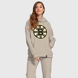 Женский костюм оверсайз Boston Bruins, цвет: миндальный — фото 2