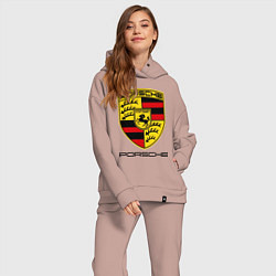 Женский костюм оверсайз Porsche Stuttgart, цвет: пыльно-розовый — фото 2