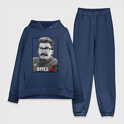 Женский костюм оверсайз Stalin: Style in, цвет: тёмно-синий