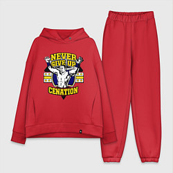 Женский костюм оверсайз Never Give Up: Cenation, цвет: красный