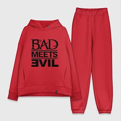 Женский костюм оверсайз Bad Meets Evil, цвет: красный