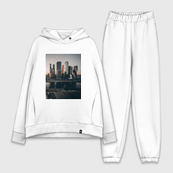 Женский костюм оверсайз Moscow City, цвет: белый
