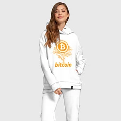 Женский костюм оверсайз Bitcoin Tree, цвет: белый — фото 2