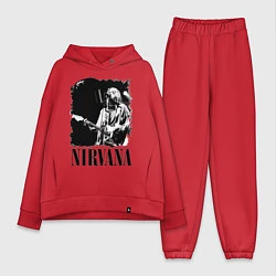 Женский костюм оверсайз Black Nirvana, цвет: красный