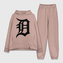 Женский костюм оверсайз Detroit Tigers, цвет: пыльно-розовый