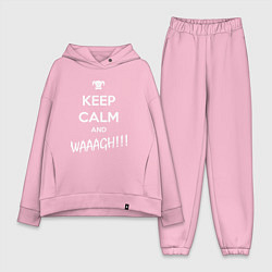 Женский костюм оверсайз Keep Calm & WAAAGH, цвет: светло-розовый