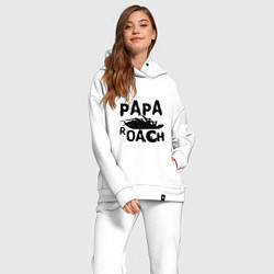 Женский костюм оверсайз Papa Roach, цвет: белый — фото 2