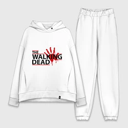 Женский костюм оверсайз The Walking Dead, кровавый след, цвет: белый