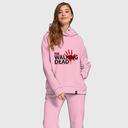 Женский костюм оверсайз The Walking Dead, кровавый след, цвет: светло-розовый — фото 2