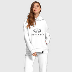 Женский костюм оверсайз Logo Infiniti, цвет: белый — фото 2
