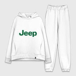 Женский костюм оверсайз Logo Jeep, цвет: белый