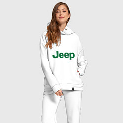 Женский костюм оверсайз Logo Jeep, цвет: белый — фото 2