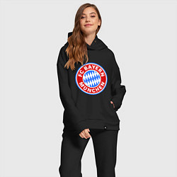 Женский костюм оверсайз Bayern Munchen FC, цвет: черный — фото 2