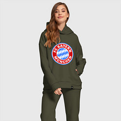 Женский костюм оверсайз Bayern Munchen FC, цвет: хаки — фото 2