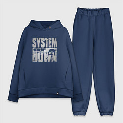Женский костюм оверсайз System of a Down, цвет: тёмно-синий