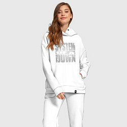 Женский костюм оверсайз System of a Down, цвет: белый — фото 2
