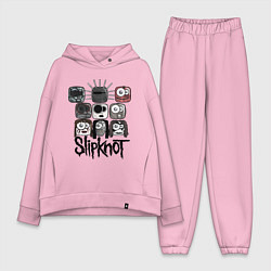 Женский костюм оверсайз Slipknot Masks, цвет: светло-розовый