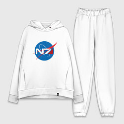 Женский костюм оверсайз NASA N7, цвет: белый