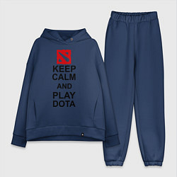 Женский костюм оверсайз Keep Calm & Play Dota, цвет: тёмно-синий