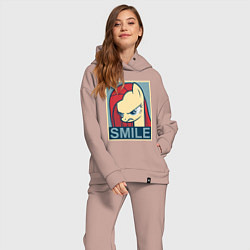 Женский костюм оверсайз MLP: Smile, цвет: пыльно-розовый — фото 2