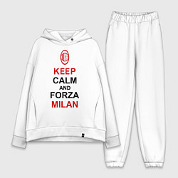 Женский костюм оверсайз Keep Calm & Forza Milan, цвет: белый