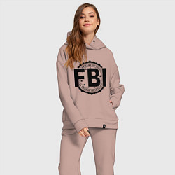 Женский костюм оверсайз FBI Agency, цвет: пыльно-розовый — фото 2