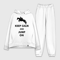Женский костюм оверсайз Keep Calm & Jump On, цвет: белый
