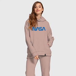 Женский костюм оверсайз NASA, цвет: пыльно-розовый — фото 2