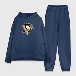 Женский костюм оверсайз Pittsburgh Penguins: Evgeni Malkin, цвет: тёмно-синий