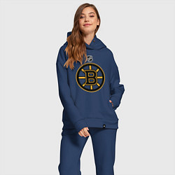 Женский костюм оверсайз Boston Bruins NHL, цвет: тёмно-синий — фото 2