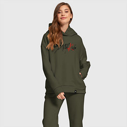 Женский костюм оверсайз STRAY KIDS FELIX, цвет: хаки — фото 2