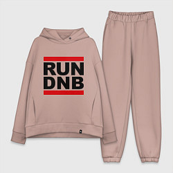 Женский костюм оверсайз RUN DNB, цвет: пыльно-розовый