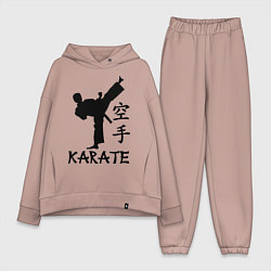 Женский костюм оверсайз Karate craftsmanship, цвет: пыльно-розовый