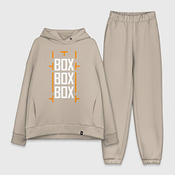 Женский костюм оверсайз Box box box, цвет: миндальный